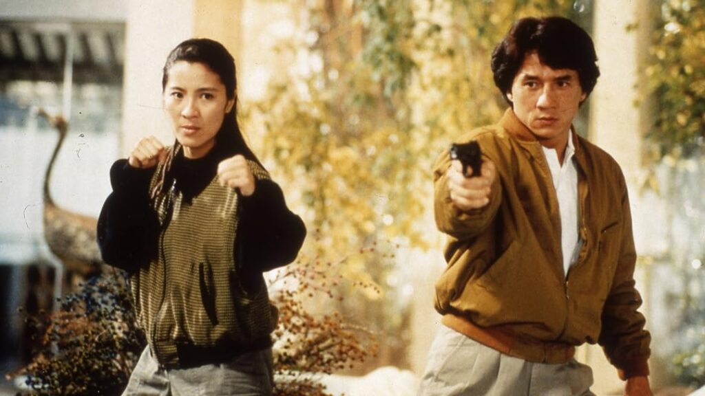 Michelle Yeoh and Jackie Chan in Police Story 3: Supercop