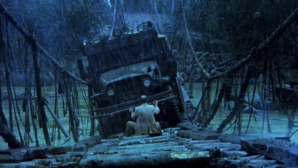 A truck crossing a bridge in William Friedkin's 'Sorcerer'